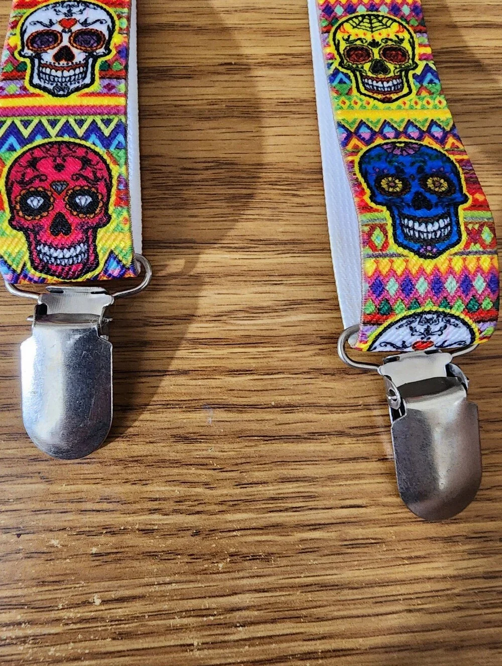Multicolor Sugar Skull Glasses Chain - Vibrant Day of the Dead Design
